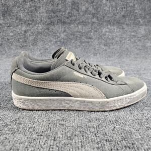 Puma Sneakers Womens Shoe Size 8 Gray Leather Comfort Vintage Suede